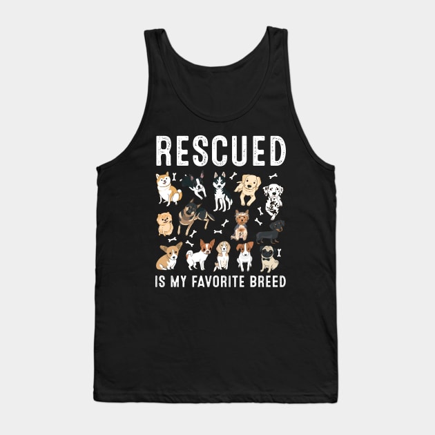 Dog Lovers for Women Men Kids - Rescue Dog Tank Top by folidelarts